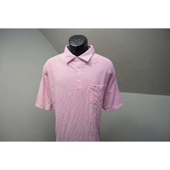 Fish Hippie Striped Golf Polo Shirt Short Sleeve Pima Stretch Mens Size 2XL XXL - Picture 2 of 8